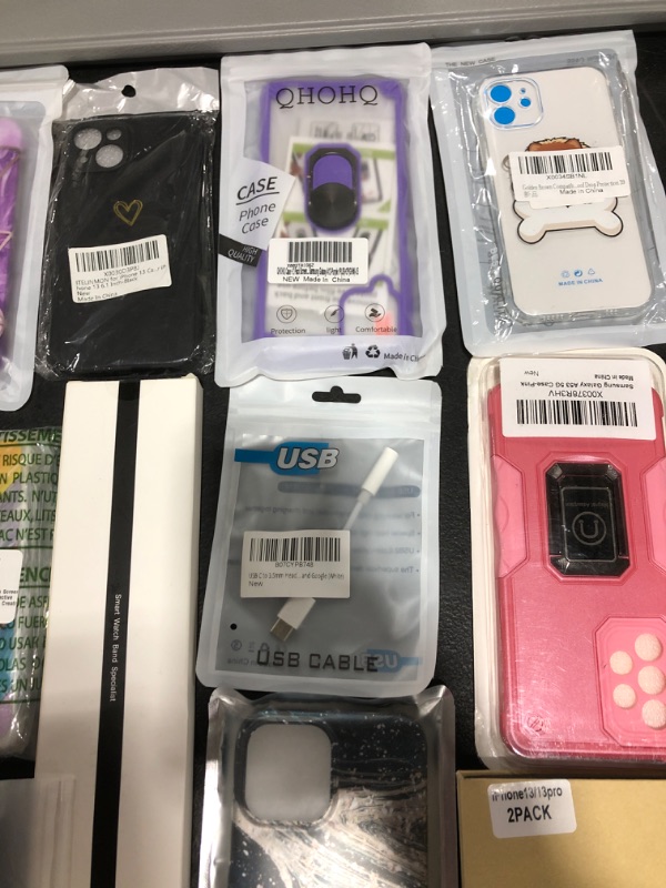 Photo 5 of LOT OF ASSORTED SMARTPHONE CASES & ACCESSORIES. STYLES & APPLICATIONS VARY. NEW & PRIOR USE ITEMS MAY BE PRESENT. 