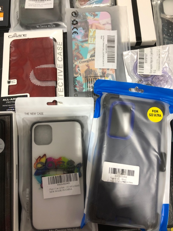 Photo 1 of LOT OF ASSORTED SMARTPHONE CASES & ACCESSORIES. STYLES & APPLICATIONS VARY. NEW & PRIOR USE ITEMS MAY BE PRESENT. 