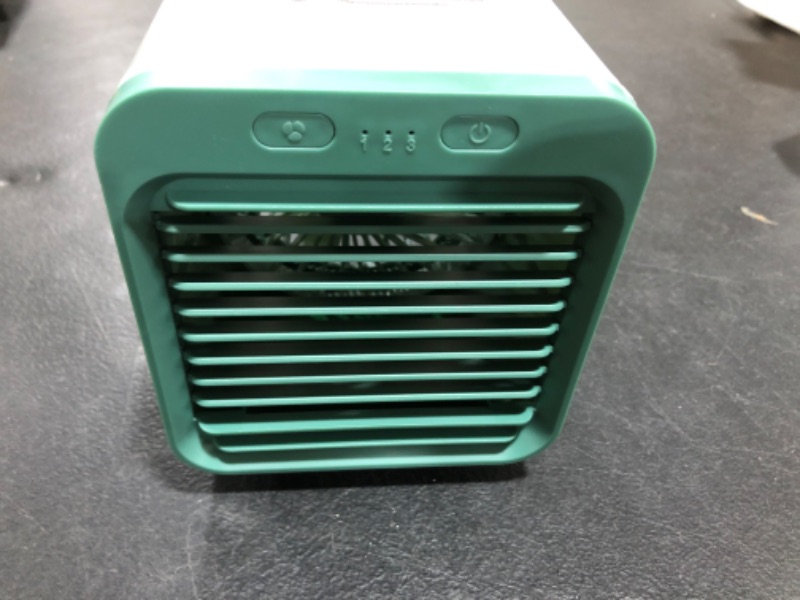 Photo 2 of Mini Portable Air Conditioner, USB Evaporative Air Cooler with 3 Speed, Powerful, Quiet, Lightweight Oscillating Portable Personal Air Conditioner Fan for Room Office Car Travel
