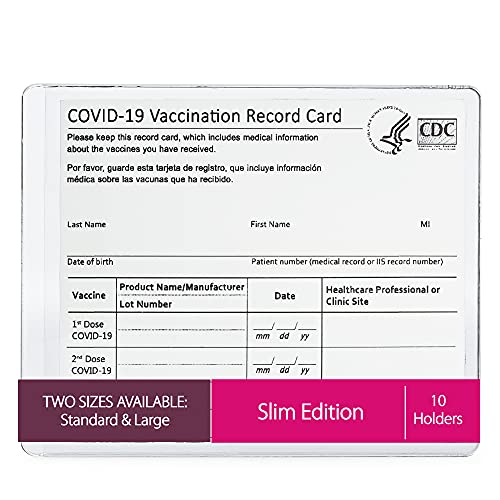 Photo 1 of LOT OF 3 TitanShield Slim Edition Covid-19 Vaccination Record Card Holders (Standard Size - 10 Pack)
