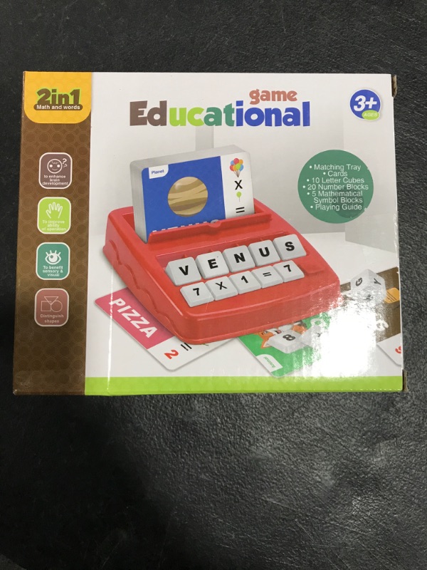 Photo 1 of 2 IN 1 MATH AND WORDS EDUCATIONAL GAME. AGES 3+. FACTORY SEALED. 