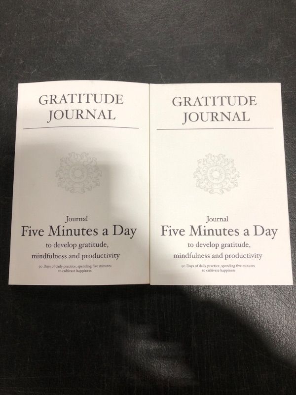 Photo 2 of LOT OF 2 Gratitude Journal: Journal 5 Minutes a Day to Develop Gratitude, Mindfulness and Productivity: 90 Days of Daily Practice, Spending Five Minutes to Cul
