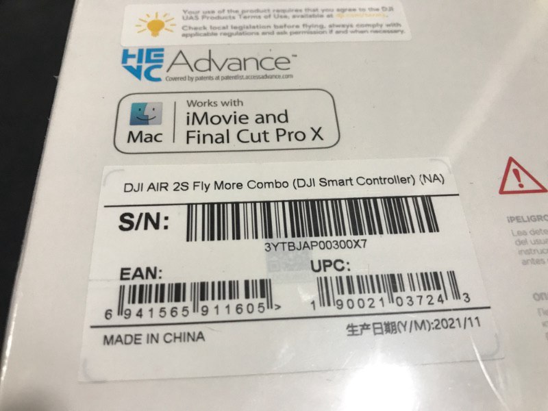 Photo 6 of (ITEM IS BRAND NEW FACTORY SEALED) DJI Air 2S Fly More Combo - Drone with 3-Axis Gimbal Camera, 5.4K Video, 1-Inch CMOS Sensor, 4 Directions of Obstacle Sensing, 31-Min Flight Time, Max 7.5-Mile Video Transmission, MasterShots, Gray
