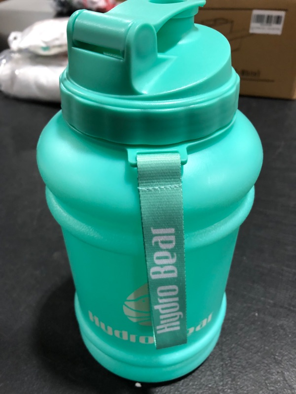 Photo 2 of 64oz Half Gallon Hydro Bear Water Bottle Half Gallon BPA Free Plastic Motivational Water Bottle with Straw for Gym Fitness and Outdoor Sports
