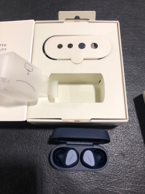 Photo 3 of Jabra Elite 3 True Wireless Earbuds Noise Cancelling Navy. PRIOR USE. 
