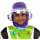 Photo 2 of Disney Buzz Lightyear Light-Up Helmet for Kids. CRACKED FACE SHIELD. 
