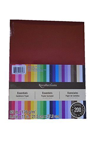 Photo 1 of Recollections Cardstock Paper Essentials 20 Colors - 200 Sheets 8-1/2 X 11
