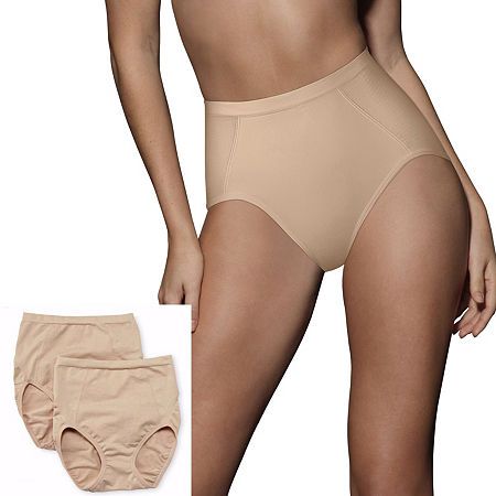 Photo 1 of Bali Women's Extra Firm Tummy-Control Seamless Brief Underwear 2 Pack
