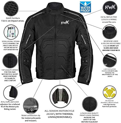 Photo 1 of Adventure/Touring Motorcycle Jacket For Men Textile Motorbike CE Armored Waterproof Jackets ADV 4-Season (Light Grey, M)
