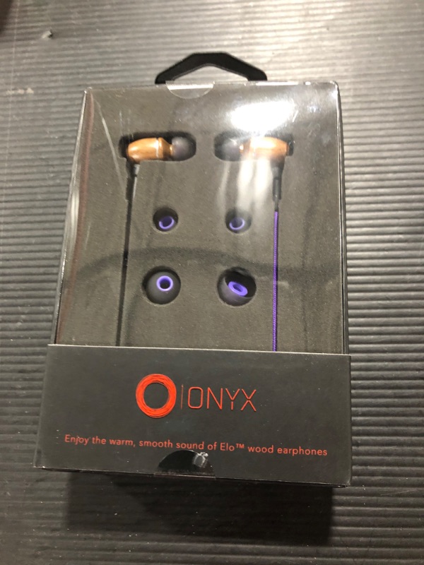 Photo 1 of Onyx Wood Earphones - Noise Cancelling Wired