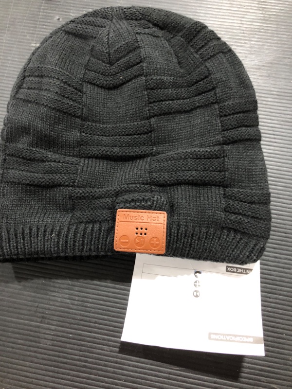 Photo 1 of Bluetooth Earphone Beanie - Black