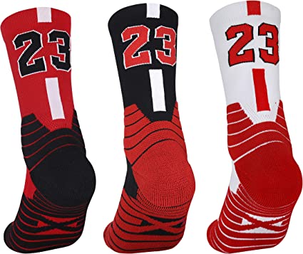 Photo 1 of 3 Pairs Elite Basketball Socks, Athletic Socks with 3D Ankle Protection , Compression Cushion Sport Socks for Men & Women
