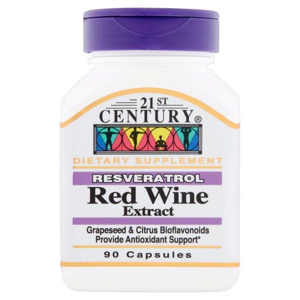 Photo 1 of 21st Century Resveratrol Red Wine Extract Capsules, 90 Count 2pc
EXP: 07/2023