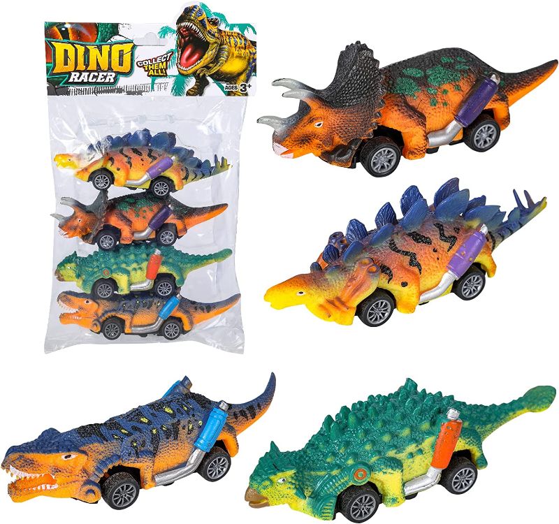 Photo 1 of Dinosaur Toy Car for Kids-Pull Back Toy Cars for Toddler 2 3 4 5 6 Years Old and Up, Animal Push Back Cars Dinosaur Games with T Rex,Christmas & Birthday Gifts for Boys Girls (4 Pack)
