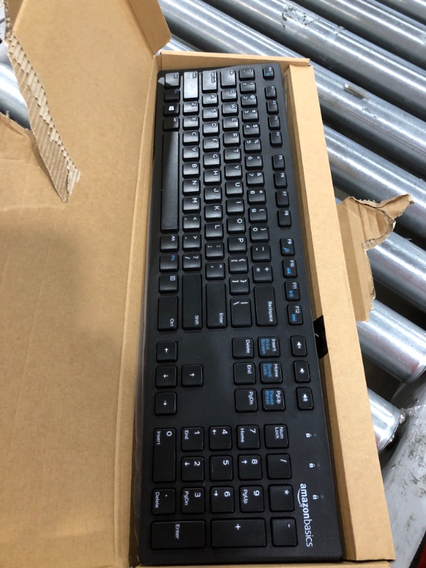 Photo 2 of Amazon Basics Matte Black Wired Keyboard - US Layout (QWERTY) x2