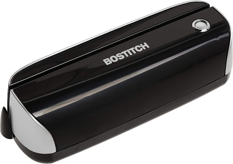 Photo 1 of Bostitch Electric 3-Hole Punch, AC Adapter or Battery Powered, Max Sheet Capaity 12 Sheets, Black (EHP3BLK)
