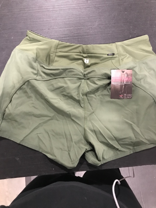 Photo 2 of athletic shorts for women size M olive green 