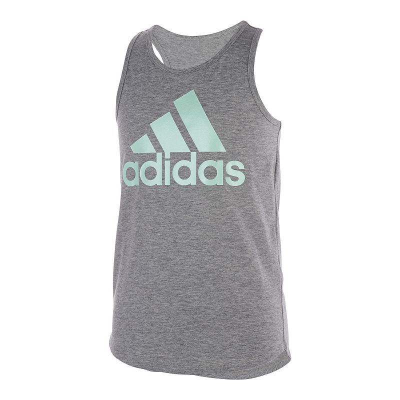 Photo 1 of Adidas Girls' AEROREADY Performance Tank Top, XL, Gray 