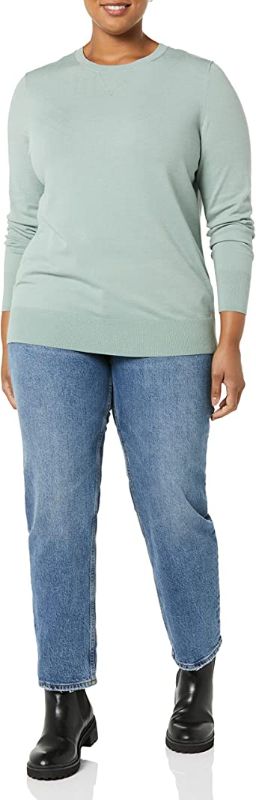 Photo 1 of Daily Ritual Women's Fine Gauge Stretch Crewneck Pullover Sweater (Available in Plus Size)LARGE
size 1