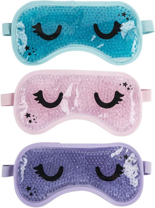 Photo 1 of 3 Pack - Gel Bead Reusable Eye Mask - Heat or Cold Sleep Mask for Women and Men
