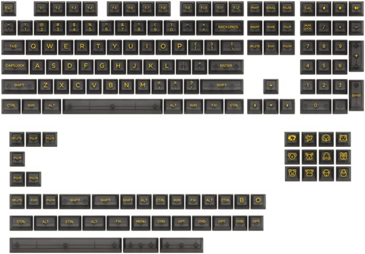 Photo 1 of Akko Clear Keycap Set, Translucent 155-Key ASA Profile