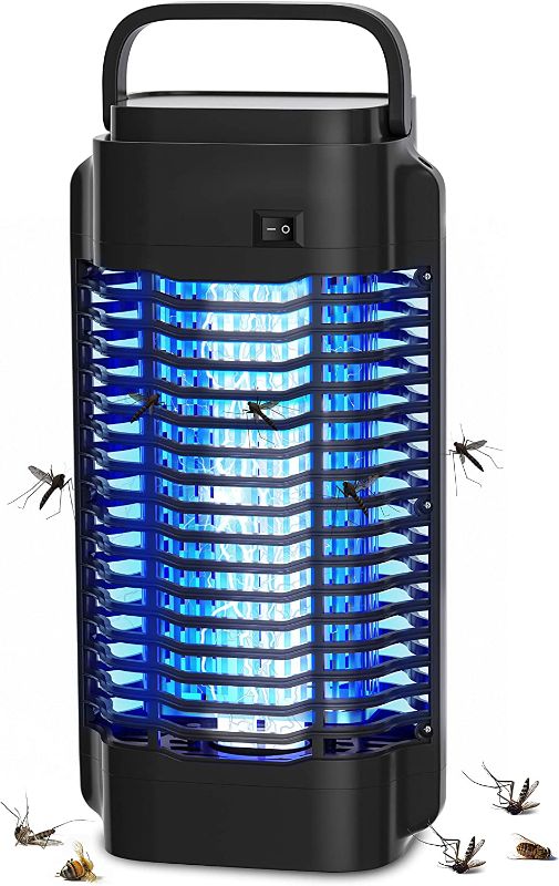 Photo 1 of DJROLL Bug Zapper for Outdoor and Indoor, Effective 4200V Electric Mosquito Zappers Killer Insect Killer, Waterproof Outdoor Insect Fly Pest Attractant Trap for Backyard, Home, Patio, Office
