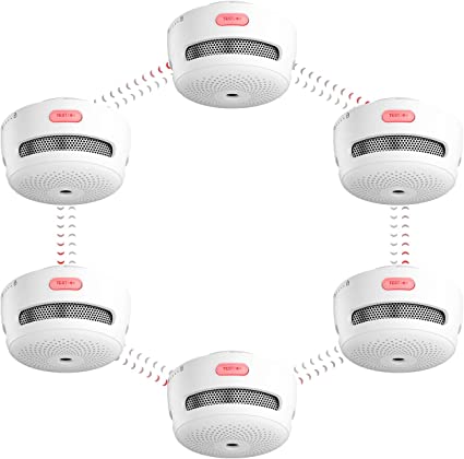 Photo 1 of X-Sense Wireless Interconnected Smoke Detector Fire Alarm with Over 820 feet Transmission Range, XS01-WR Link+, 6-Pack
