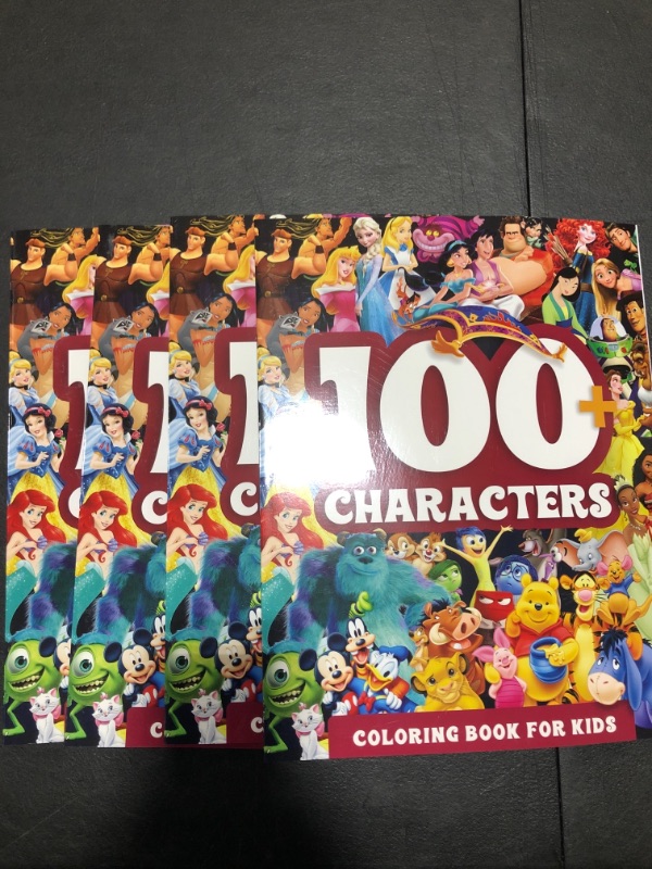 Photo 1 of 100 CHARACTERS COLORING BOOK FOR KIDS  4 BOOKS