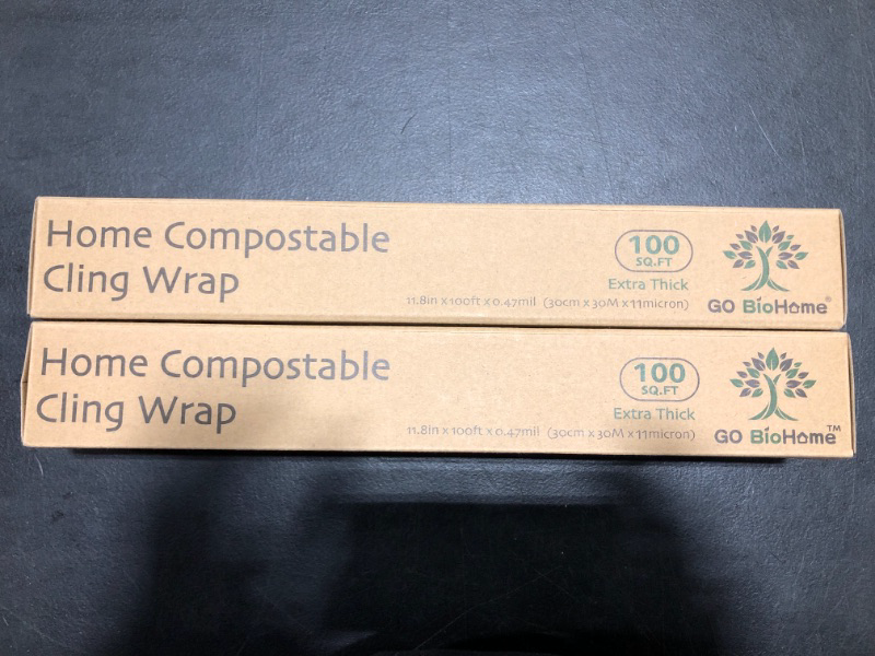 Photo 1 of 2PC Home Compostable Cling Wrap 100 SQ FT EXTRA THICK