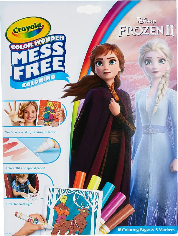 Photo 1 of Crayola Frozen Color Wonder Coloring Book & Markers, Mess Free Coloring, Gift for Kids SET OF 2