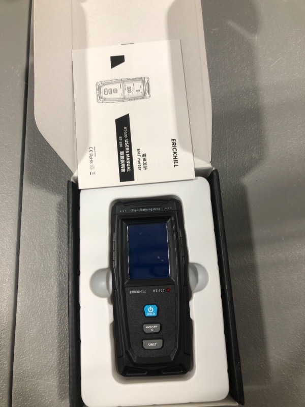 Photo 2 of ERICKHILL EMF Meter, Rechargeable Digital Electromagnetic Field Radiation Detector Hand-held Digital LCD EMF Detector, Great Tester for Home EMF Inspections, Office, Outdoor and Ghost Hunting
