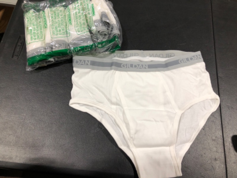 Photo 1 of 5 PACK WHITE GILDAN BRIEFS SIZE M 