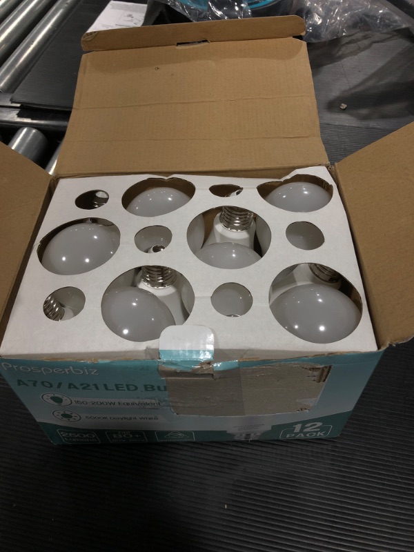Photo 1 of 150-200W Equivalent 23W LED Bulb, A21 LED Super Bright Light Bulb, 2500 Lumens, Daylight White 5000K for Your Home, Office, Store, Garage, Warehouse, Garden, 12 Pack