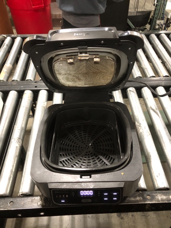 Photo 3 of Ninja Foodi 5-in-1 Indoor Grill with 4-Quart Air Fryer, Roast, Bake, Dehydrate, and Cyclonic Grilling Technology, AG301
