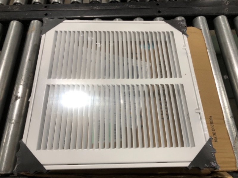 Photo 2 of 14"W x 14"H [Duct Opening Measurements] Steel Return Air Filter Grille (AGC Series) Removable Door, for 1-inch Filters, Vent Cover Grill, White, Outer Dimensions: 16 5/8"W X 16 5/8"H for 14x14 Opening
