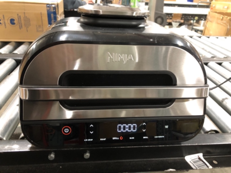 Photo 2 of Ninja Foodi Smart Xl 6-in-1 Indoor Grill with 4-Quart Air Fryer, Roast, Bake, Dehydrate, Broil, and Smart Cook System, FG551
