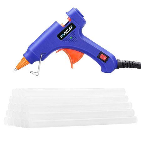 Photo 1 of Hot Glue Gun, TopElek Mini Glue Gun Kit with 30pcs Glue Sticks, High Temperature Melting Glue Gun for DIY Small Projects, Arts and Crafts, Home Quick
