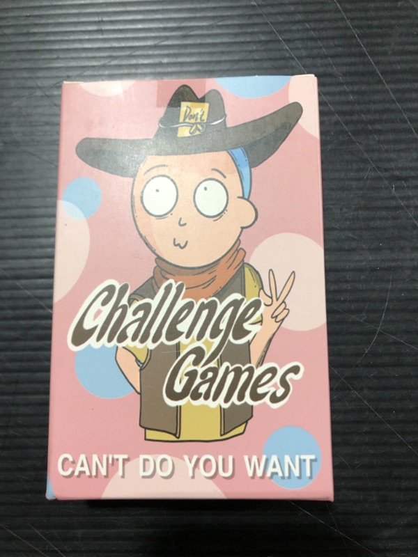 Photo 2 of Can't Do You Want-Card Games Challenge Board Game Multiplayer Party Games 3-8 People Table Games for Ages 16+|Teens(English Vocabulary), White, 4.92*1.02*3.15inch
