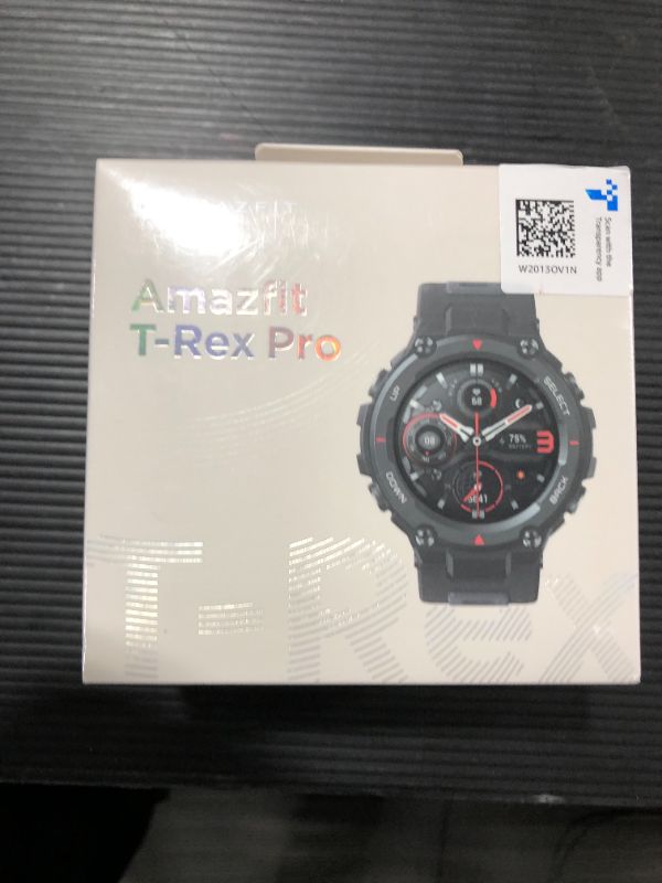 Photo 1 of (SEALED) Amazfit T-Rex Pro Smart Watch for Men Rugged Outdoor GPS Fitness Watch, 15 Military Standard Certified, 100+ Sports Modes, 10 ATM Water-Resistant, 18 Day Battery Life, Blood Oxygen Monitor, Black
