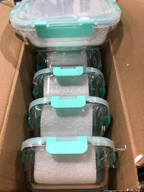 Photo 2 of [10 Pack] Glass Meal Prep Containers, Food Storage Containers with Lids Airtight, Glass Lunch Boxes, Microwave, Oven, Freezer and Dishwasher Safe

