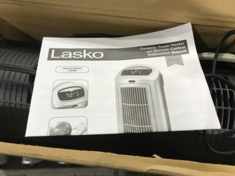 Photo 3 of Lasko 1500W Digital Ceramic Space Heater with Remote, 755320, Silver