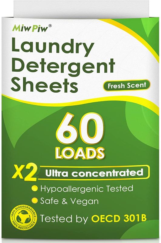 Photo 1 of  Laundry Detergent Sheets - 60 Loads Liquidless Laundry for Sensitive Skin- Travel Clean Strips