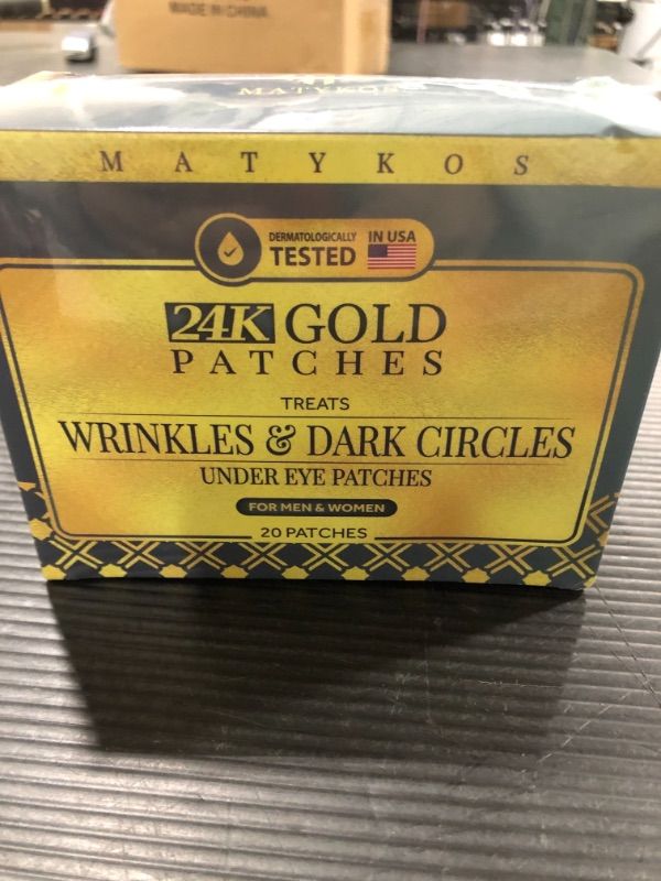 Photo 2 of 24K Gold Under Eye Patches - 20 PCS - Collagen and Hyaluronic Acid Pads that Helps Reducing Under Eye Puffiness, Wrinkles, and Dark Circles - NO Artificial Fragrance or Alcohol