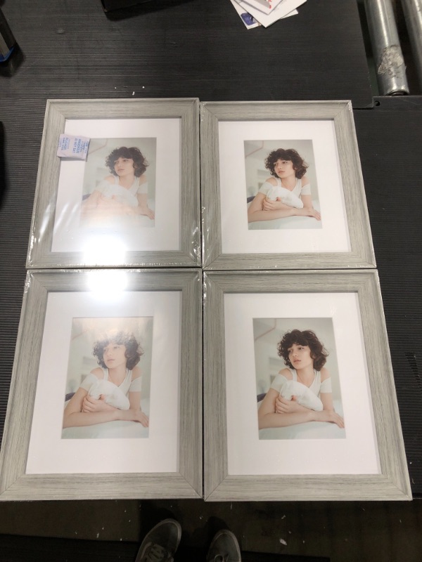 Photo 2 of  Picture Frames Set of 4, Display Pictures 5x7with Mat 8 X 10
