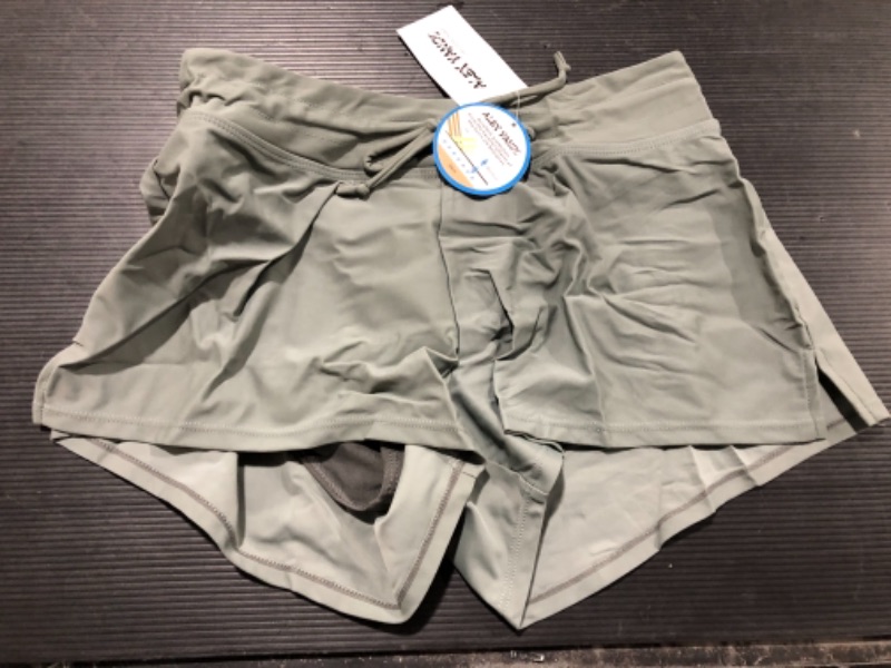 Photo 1 of Alex Vando Womens Workout Shorts Small Olive Green 