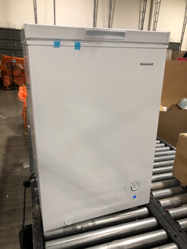 Photo 2 of Honeywell 3.5 Cu. Ft. Chest Freezer with Storage Basket in White
