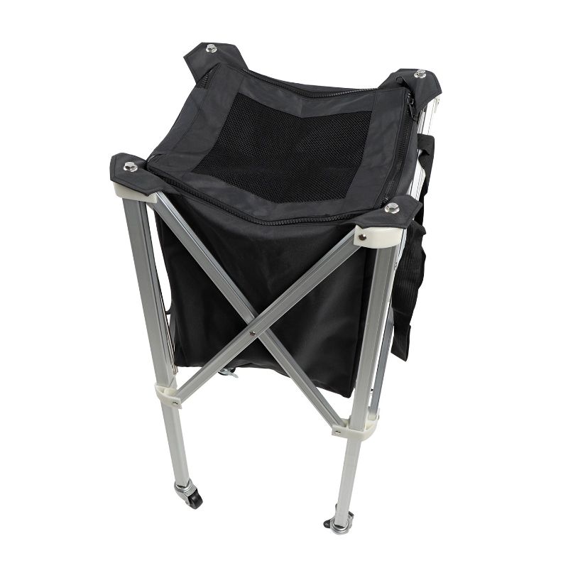 Photo 1 of Get Out! Portable Tennis Ball Hopper Basket with Wheels - Carrier for 150 Balls
