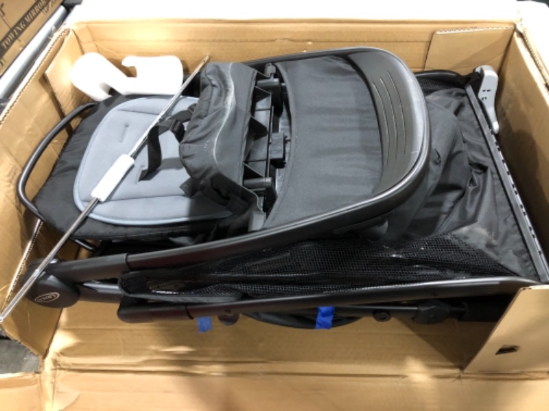 Photo 2 of Graco Ready2Grow LX 2.0 Double Stroller Features Bench Seat and Standing Platform Options, Gotham "w/ Added Body Support Cushion" Gotham