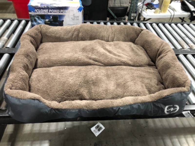 Photo 1 of 34x26 inch Dog Bed, Brown and Blue 