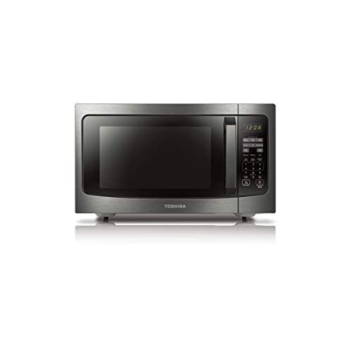 Photo 1 of Toshiba ML-EM45P(BS) Countertop Microwave Oven with Smart Sensor, Sound on/Off Function and Position Memory Turntable, 1.6 Cu.ft, Black Stainless Stee
